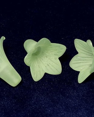 Margele din acril, frosted, floare, 22x22 mm