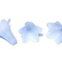 Margele din acril, frosted, floare, 22x22 mm, bleu