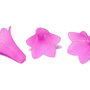 Margele din acril, frosted, floare, 22x22 mm, siclam