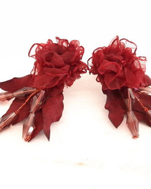 Cercei cu flori /Cercei cu flori textile