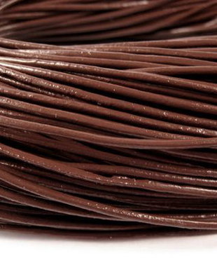 Snur din piele naturala, maro, 2 mm