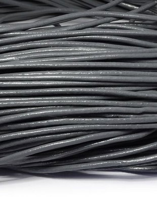 Snur din piele naturala, gri, 2 mm