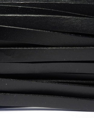Snur din piele naturala, 10x2 mm, negru