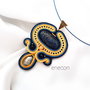 Pandantiv soutache lapiz lazuli
