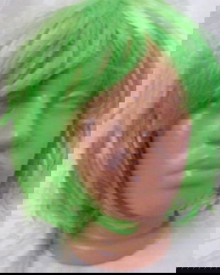 Peruca party vernil-neon