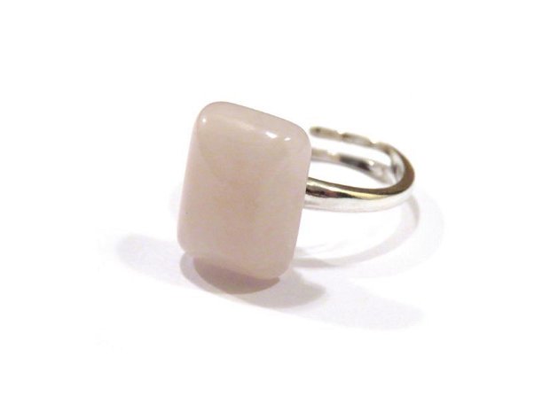 Inel delicat din Argint 925 si Cuart roz dreptunghiular - IN336.1 - Inel roz, inel romantic, inel pietre semipretioase, inel reglabil