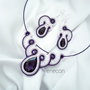 Set soutache mov-lila cu cristale