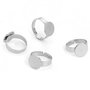 Baza inel, reglabila, inox, pentru cabochon 12mm INOX 043