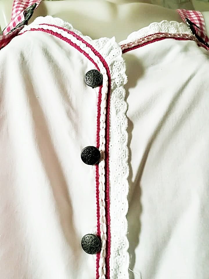 bluza romantica cu carouri alb - roz , marimea 50