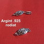 Inchizatoare ornamentala ovala cu model perforat din argint rodiat aprox 4x8x21 (cu anourile) mm