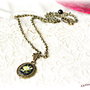 Colier vintage cu trandafir galben
