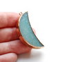 Luna Aventurin  cu margini electroplacate aur