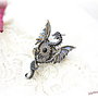 Brosa Dragon steampunk cu onix