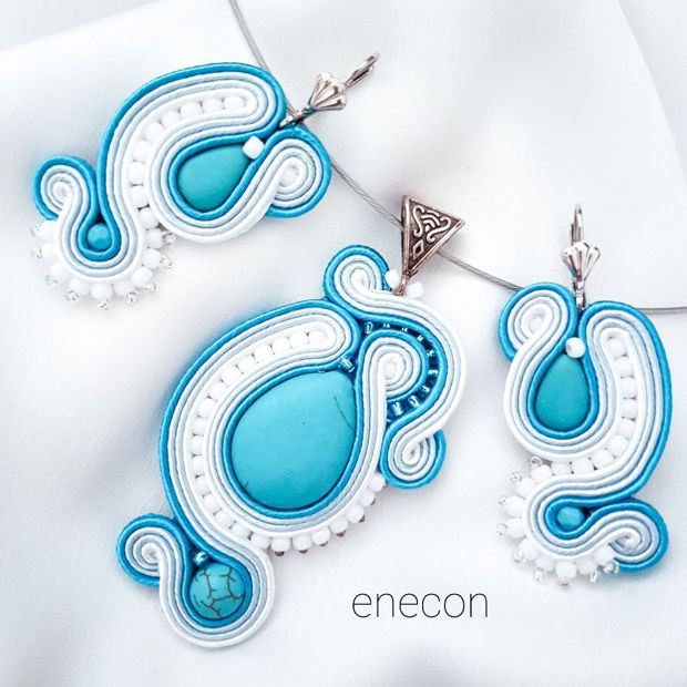 Set soutache turcoaz