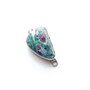 Conector ruby-kyanite in fuchsite in montura  de alama argintata