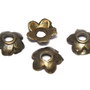 Capacel metalic, bronz, 6x2 mm - 10 bucati