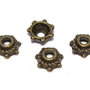Capacel metalic, bronz, 5x2 mm - 10 bucati
