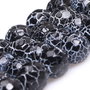 K0392 - Sirag agate piele de sarpe, negru