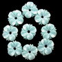 K0394 -  (9buc) Margele, tridacna de sinteza, floare, bleu, 13x13x4mm