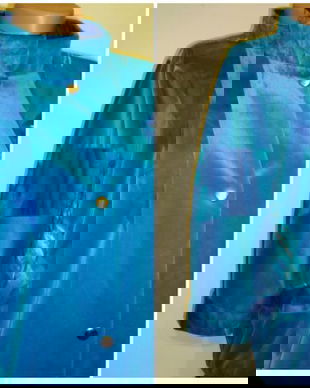 Jacheta catifea turcoise,degrade