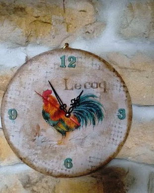 Ceas de perete,model rustic-Le coq