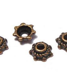 Capacel metalic, cupru, 5x2 mm - 10 bucati