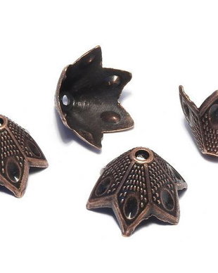 Capacel metalic, cupru, 11.5x19.5 mm