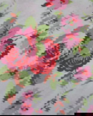 Cupon bumbac cu trandafiri