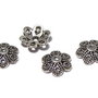 Capacel metalic, argintiu antichizat, 12x3 mm