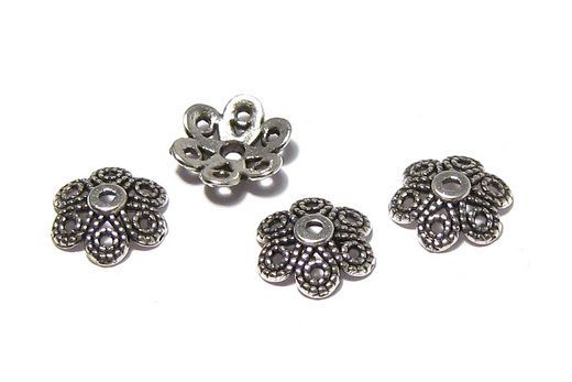 Capacel metalic, argintiu antichizat, 12x3 mm