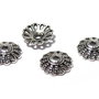 Capacel metalic, argintiu antichizat, 12x3 mm