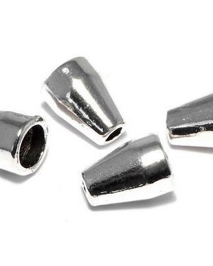 Capacel metalic, argintiu antichizat, 11x8 mm