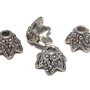 Capacel metalic, argintiu antichizat, 10x6 mm