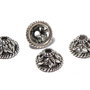 Capacel metalic, argintiu antichizat, 10x5 mm