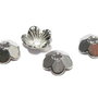 Capacel metalic, argintiu antichizat, 10x3 mm