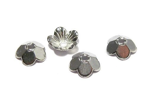 Capacel metalic, argintiu antichizat, 10x3 mm