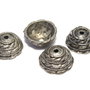 Capacel metalic, argintiu antichizat, 15x7 mm