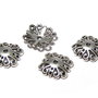 Capacel metalic, argintiu antichizat, 14x14x3.5 mm