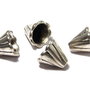 Capacel metalic, argintiu antichizat, 13x12 mm