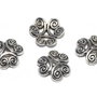 Capacel metalic, argintiu antichizat, 12x4 mm