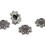 Capacel metalic, argintiu antichizat, 9x3.5 mm