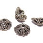 Capacel metalic, argintiu antichizat, 8x5 mm