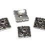 Capacel metalic, argintiu antichizat, 8.5x2 mm