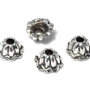 Capacel metalic, argintiu antichizat, 7x4 mm