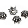 Capacel metalic, argintiu antichizat, 7x3 mm