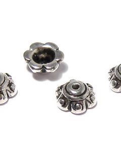 Capacel metalic, argintiu antichizat, 7x3 mm