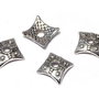 Capacel metalic, argintiu antichizat, 7.5x3 mm