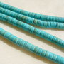 (10 bucati) Turcoaz reconstituit heishi aprox 3x6.5 mm