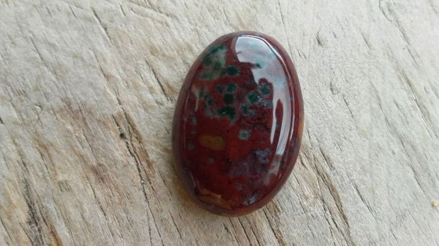 Cabochon brecciated jasper, 28x20 mm