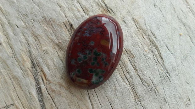 Cabochon brecciated jasper, 28x20 mm